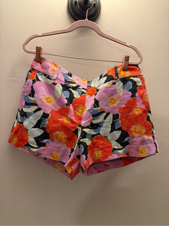 LOFT Pants - NWT LOFT The Riviera Short 4" Inseam Bold Floral Pink Orange Size 8